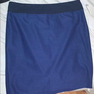 Royal Blue Pattern Pencil Skirt